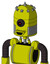 Yellow Robot With Dome Head And Happy Mouth And Black Cyclops Eye And Spike Tip