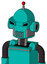 Greenish Robot With Dome Head And Vent Mouth And Angry Eyes And Single Led Antenna