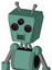 Green Mech With Box Head And Speakers Mouth And Three-Eyed And Double Antenna