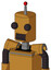 Yellowish Droid With Cylinder Head And Dark Tooth Mouth And Two Eyes And Single Led Antenna