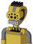 Yellow Droid With Droid Head And Keyboard Mouth And Bug Eyes And Pipe Hair