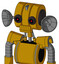Yellow Droid With Multi-Toroid Head And Toothy Mouth And Black Glowing Red Eyes