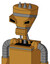 Yellowish Droid With Vase Head And Toothy Mouth And Angry Eyes And Three Spiked