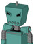 Greenish Mech With Box Head And Pipes Mouth And Angry Eyes And Spike Tip