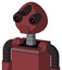 Red Mech With Rounded Head And Speakers Mouth And Three-Eyed