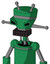 Green Automaton With Vase Head And Keyboard Mouth And Angry Eyes And Double Antenna
