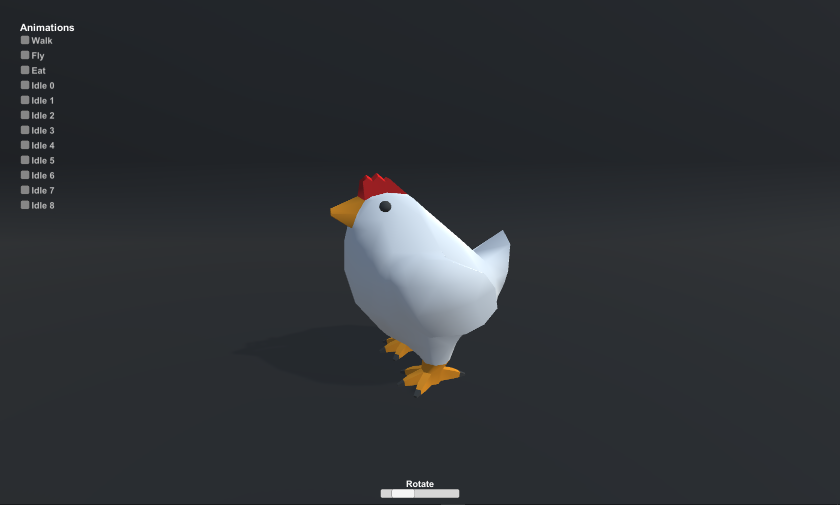 Cute Low Poly Chicken