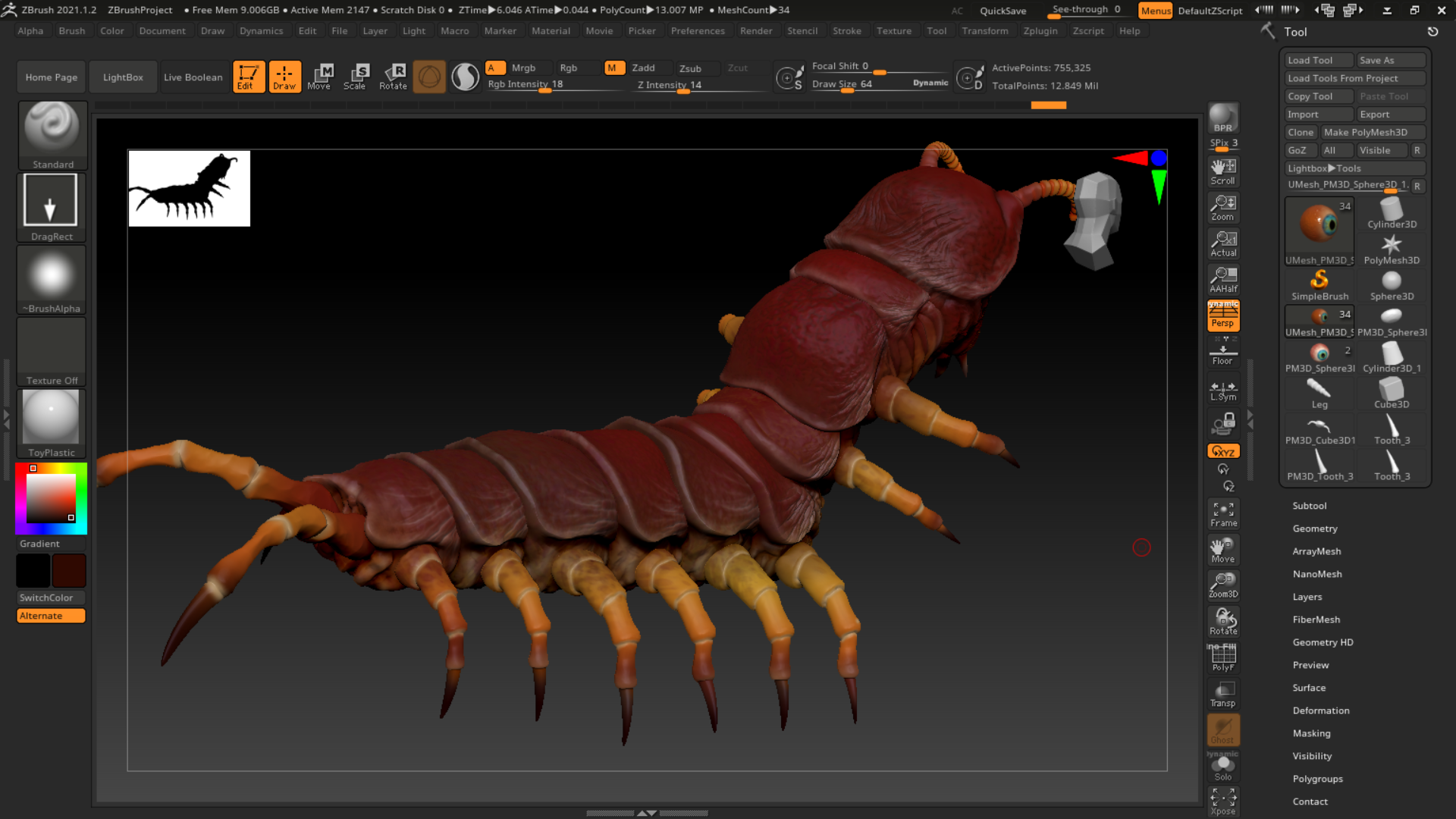 Centipede Eyeball Monster