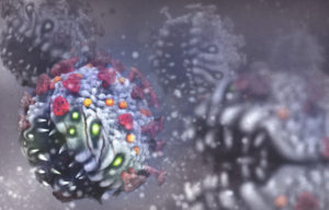 Covid Virus Strain Under Microstop, Monster Concept