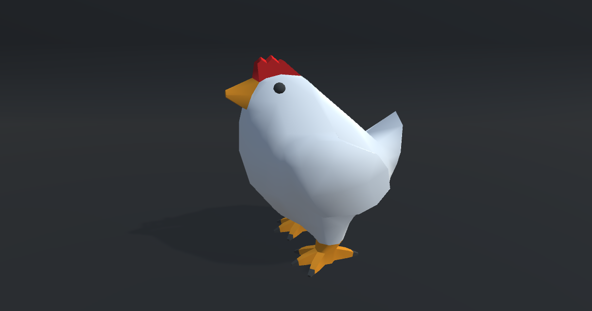 Low Poly 3d Chicken Game Asset