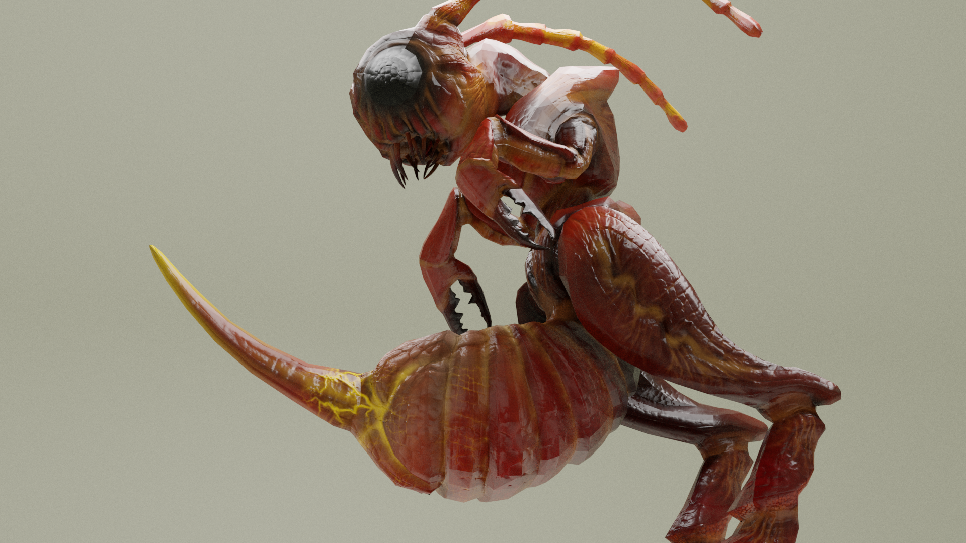 Cave Needle Ant Monster Render 6