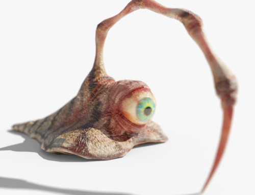 Spine Eyeball Slug Monster, Game Asset