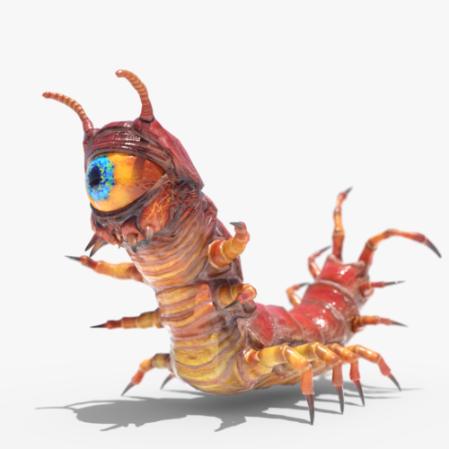 Centipede monster, with giant eyeball.