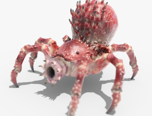 Giant Crab Spider “Arachnirock” 3d Model / Game Asset