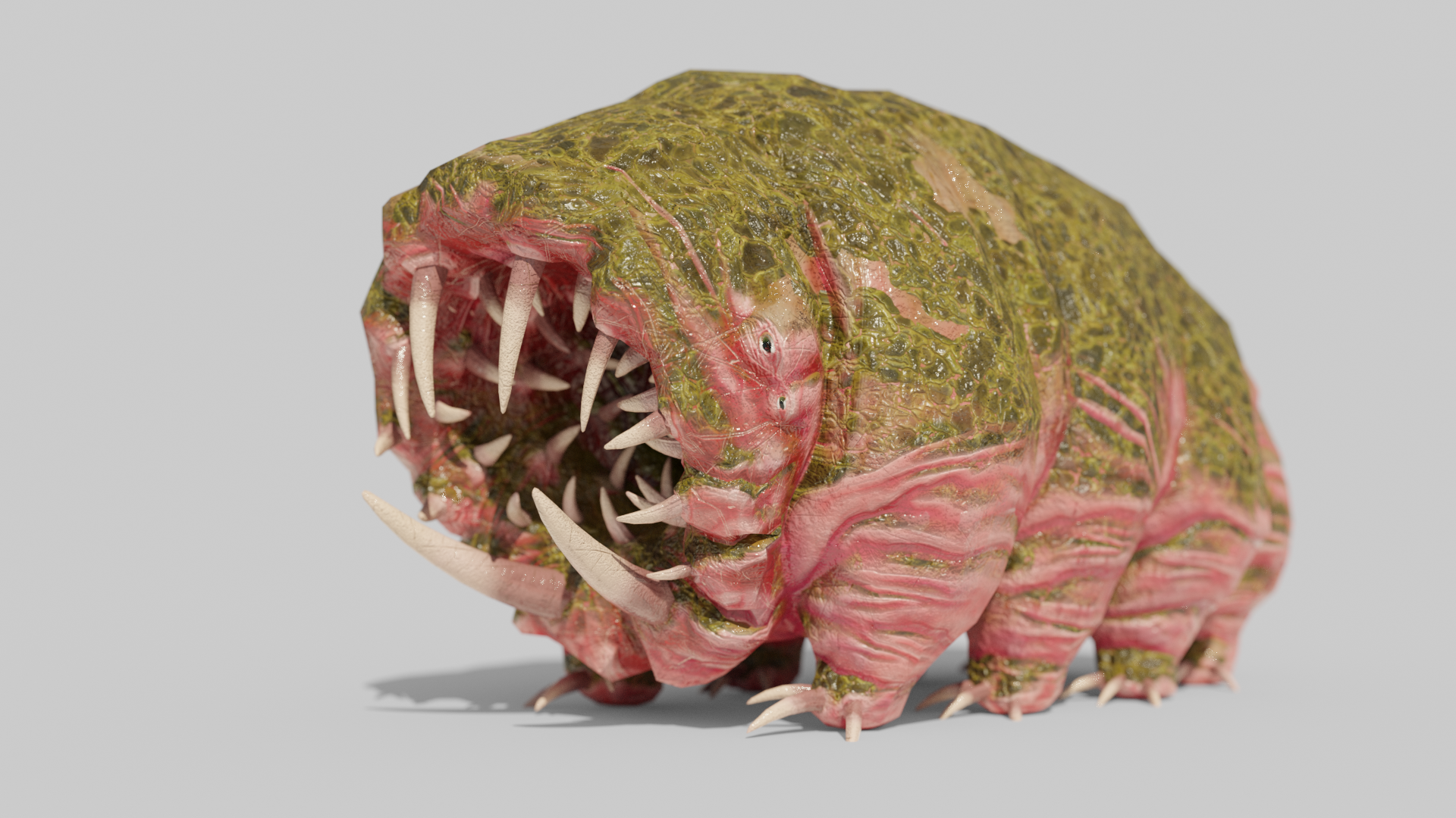 Giant Leech Monster with Lichen Growth