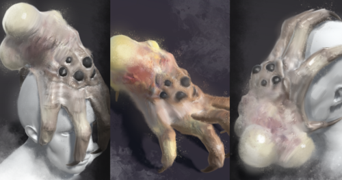 Kranion Plague Spreader - Headgrabber Facehugger Headcrab Digital Painting (Unity 3d)