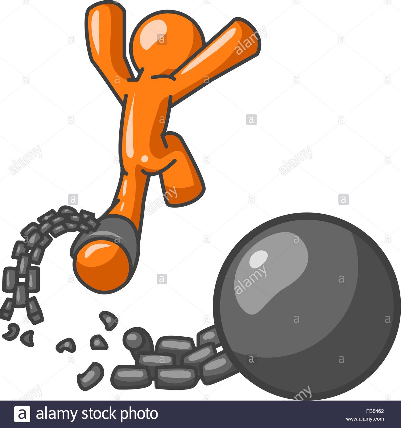 Orange Man Ball and Chain Escape