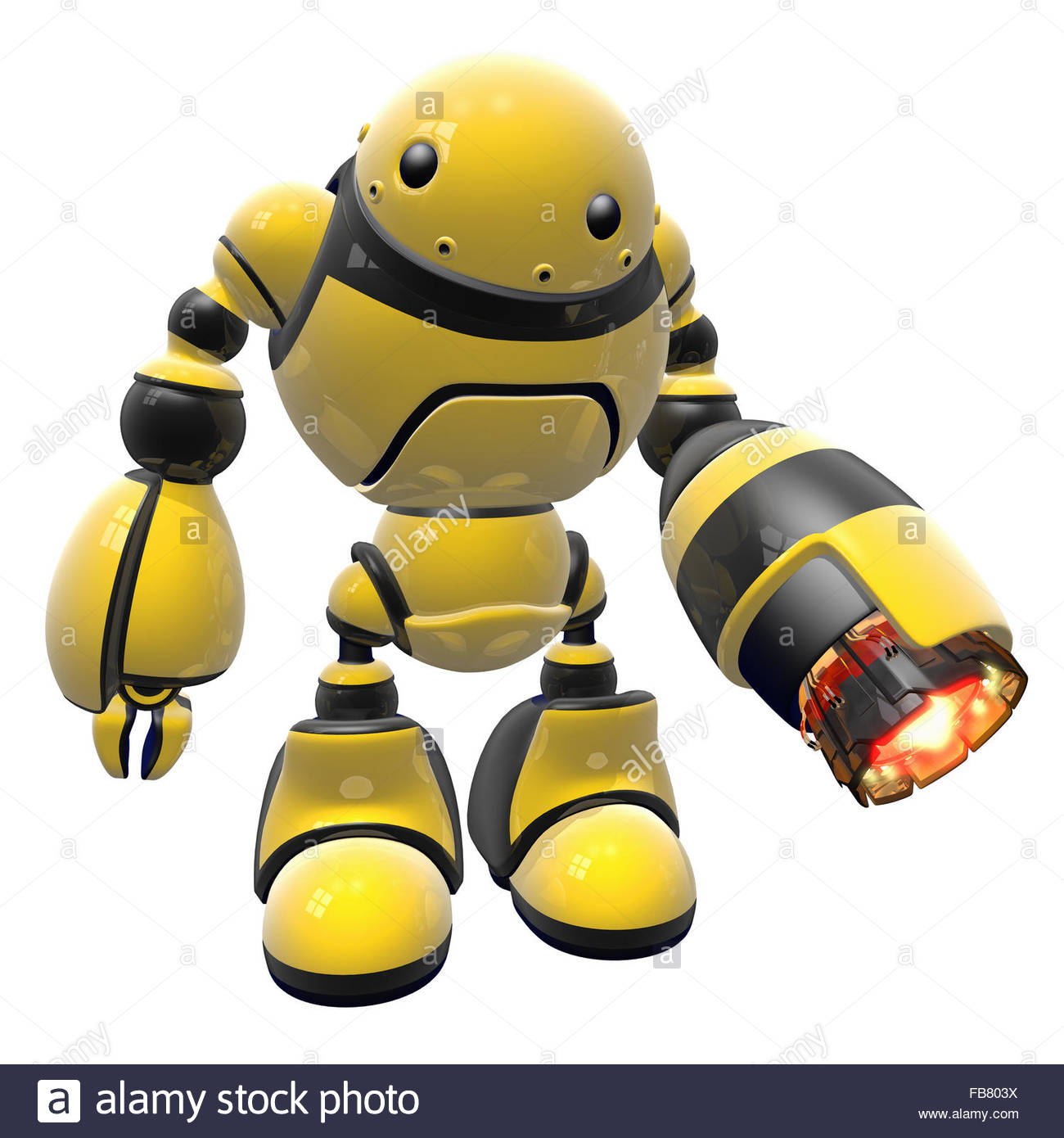 Yellow Cute Robot, Robotics Mascot