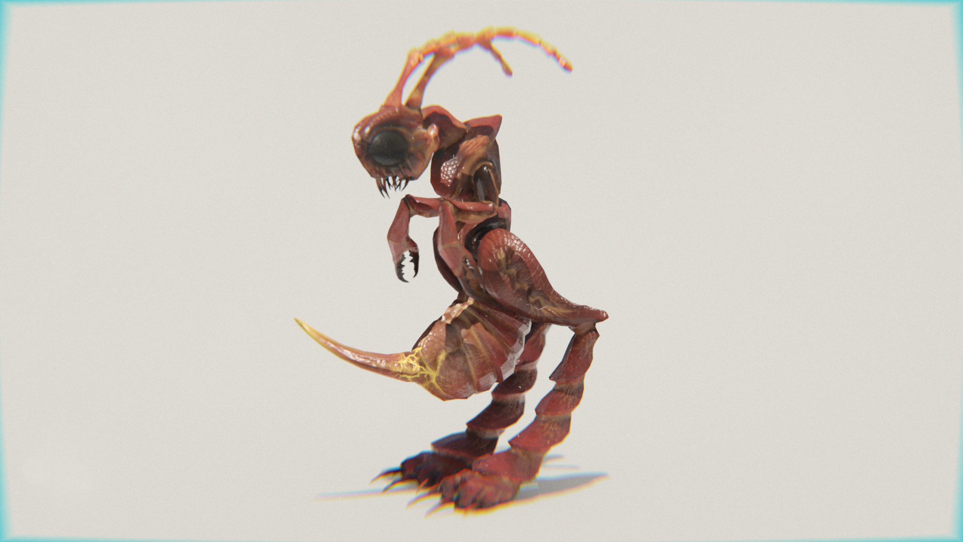 Giant Red Ant Monster standing pose