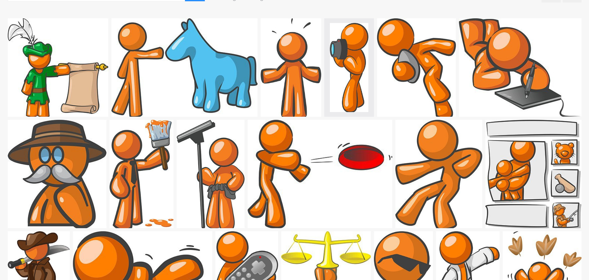 Orange Man Illustrations (Vector)