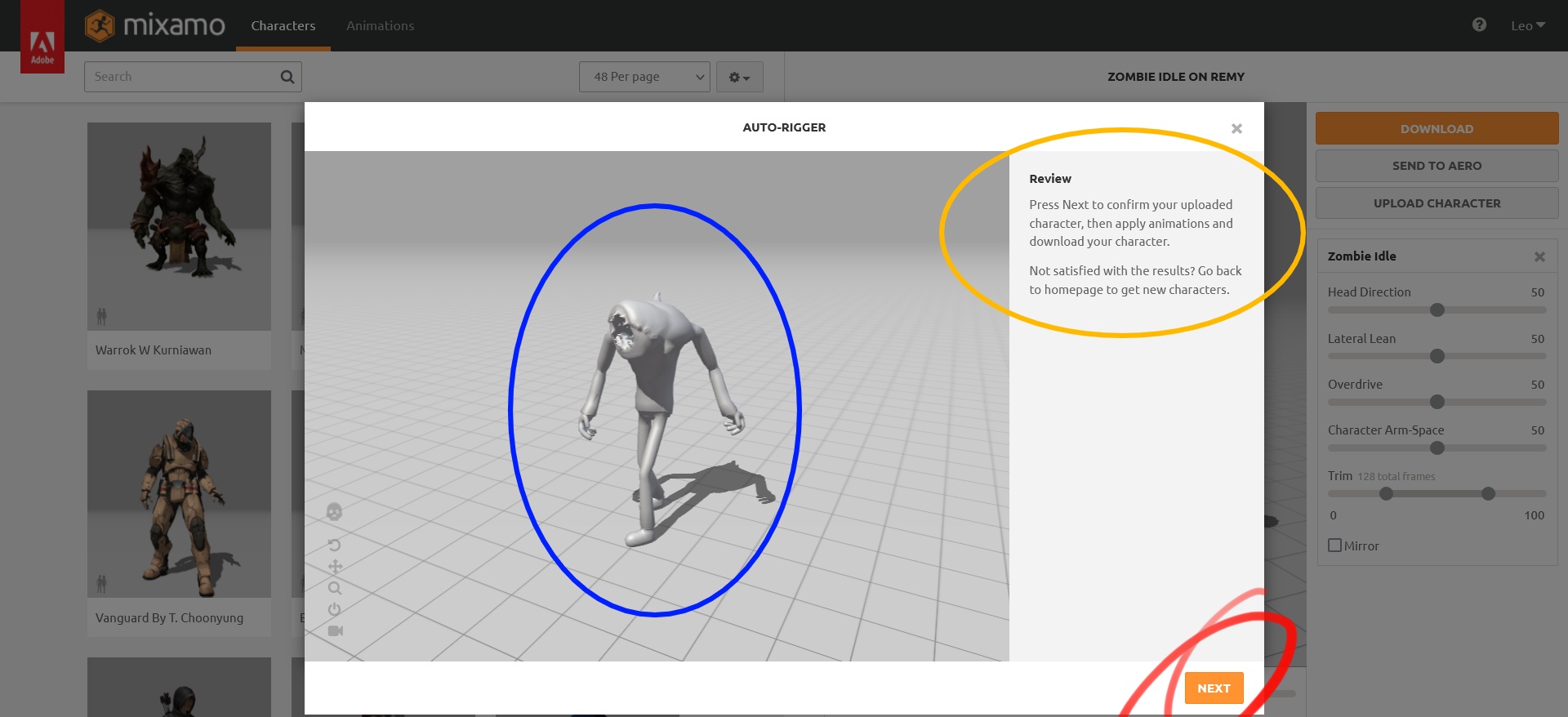 Check for correct rigging
