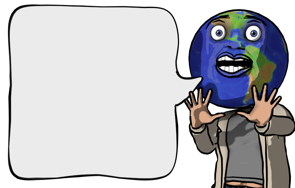 The Quotable Globe Troll presenting an amazing idea illustration