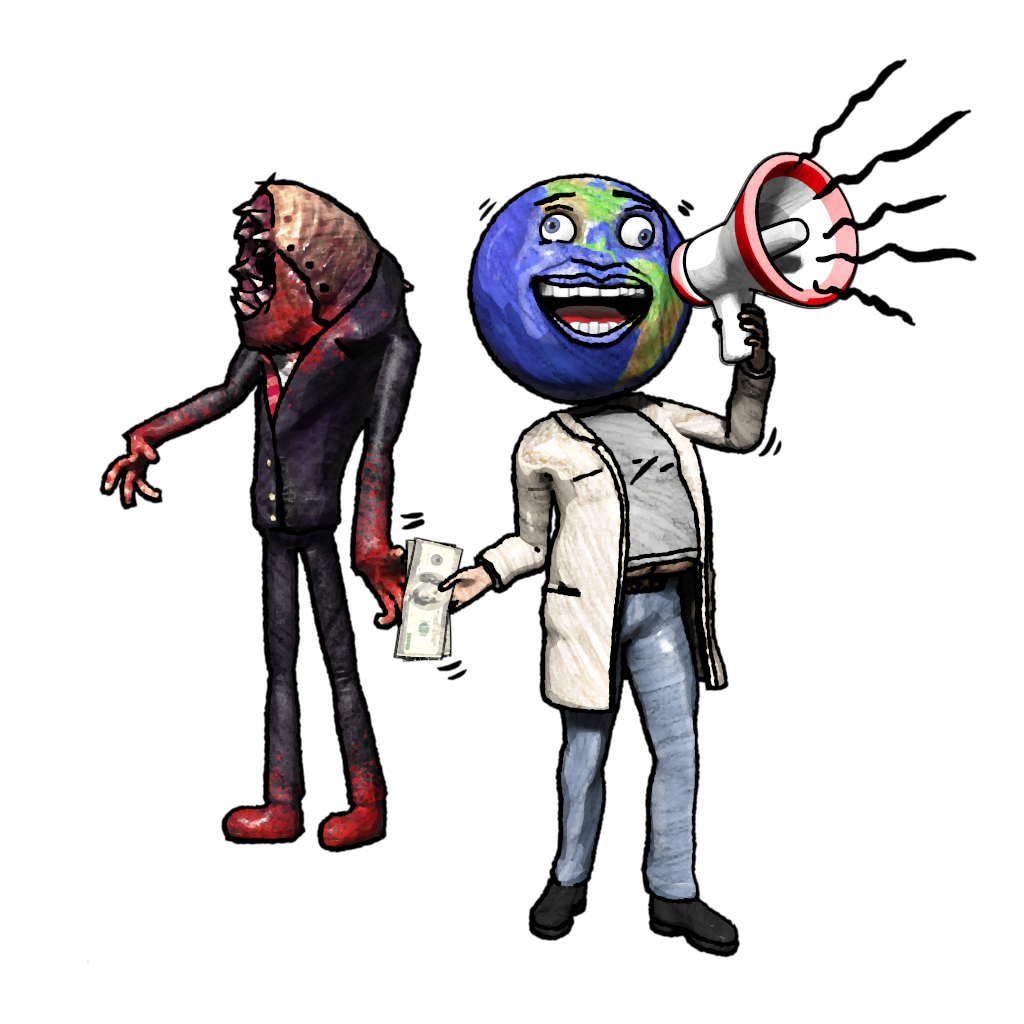 Shills gonna shill: GlobeTroll Corrupt Scientist Taking Business Bribe - Transparent-no-text